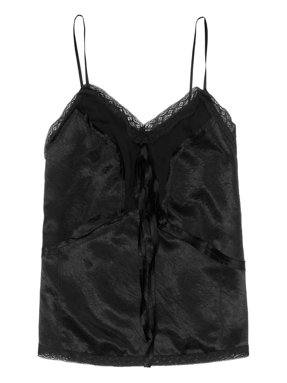 Bimba Y Lola Lace-trim Top In Black