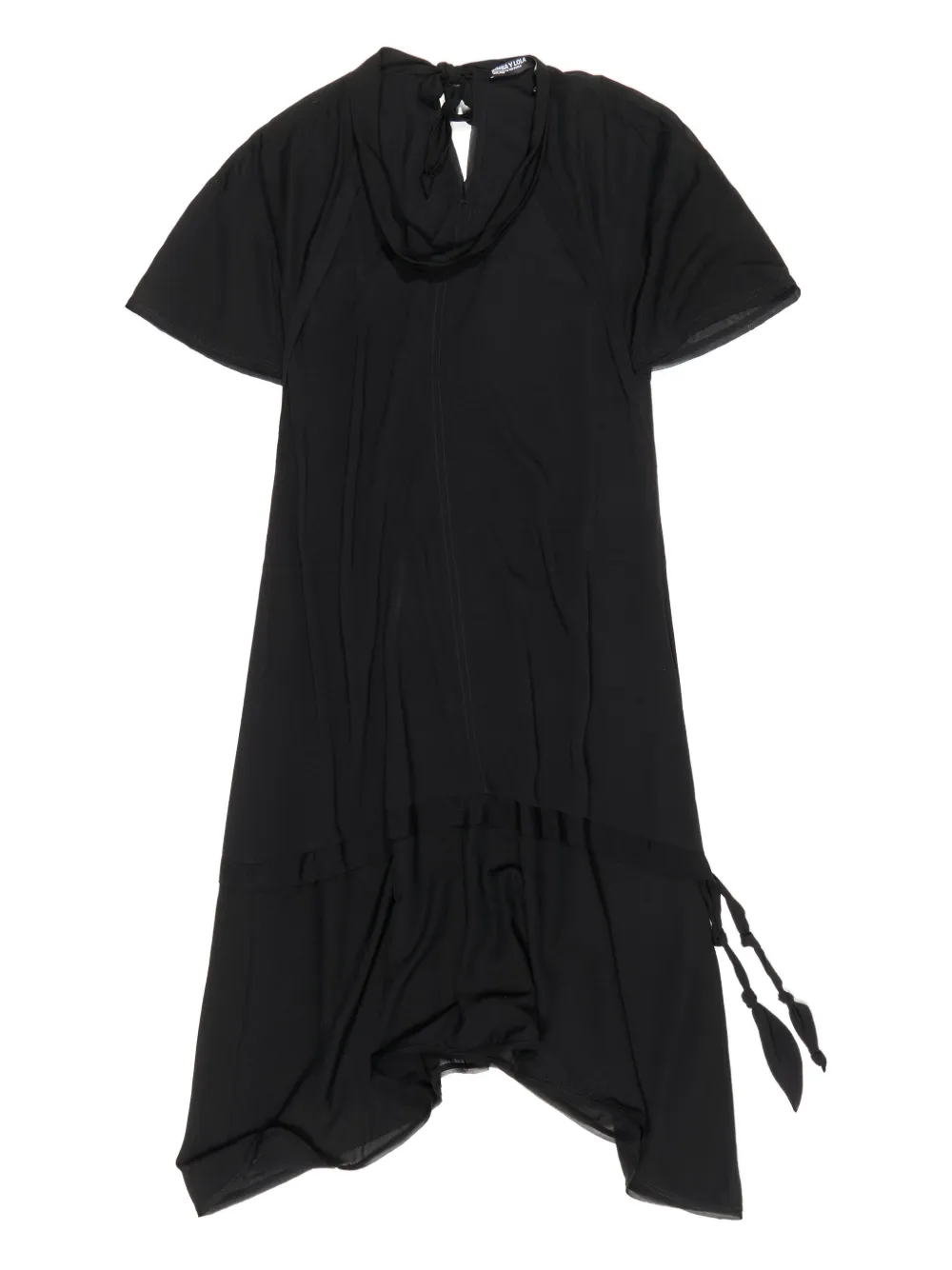 Bimba y Lola tie-detail midi dress | Black | Image 1