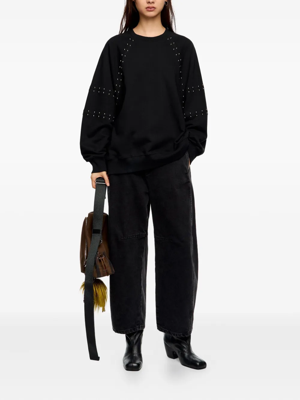 Bimba Y Lola Studded Sweatshirt In Blue