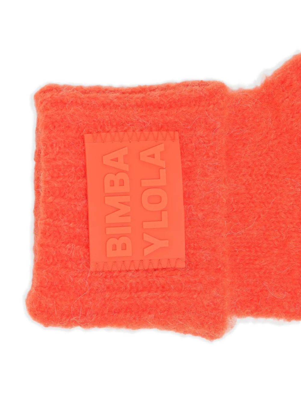 Bimba Y Lola Logo-patch Gloves In Orange