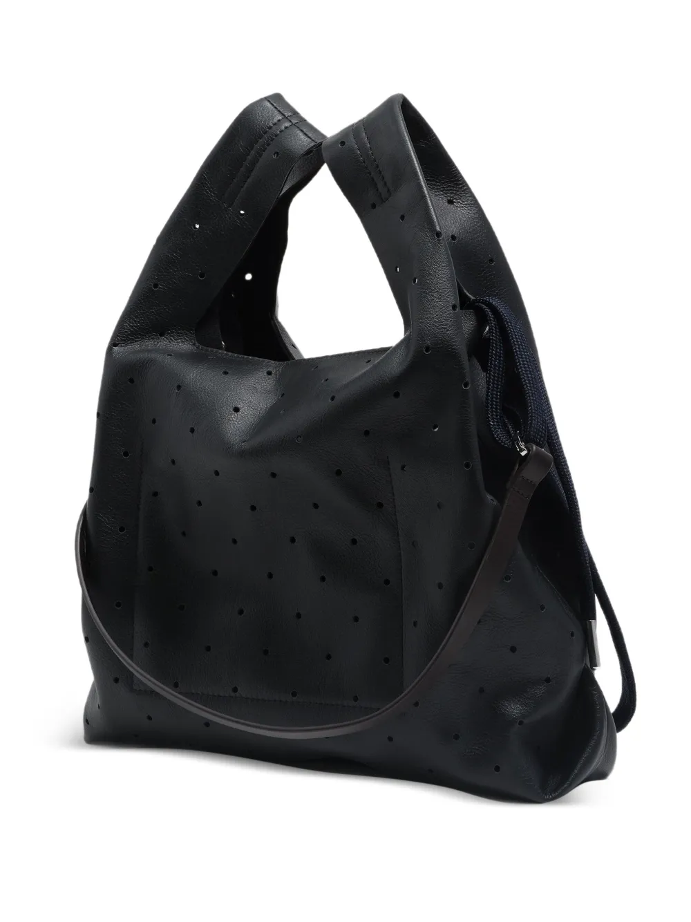 Bimba y Lola perforated drawstring shoulder bag | Black | Image 1