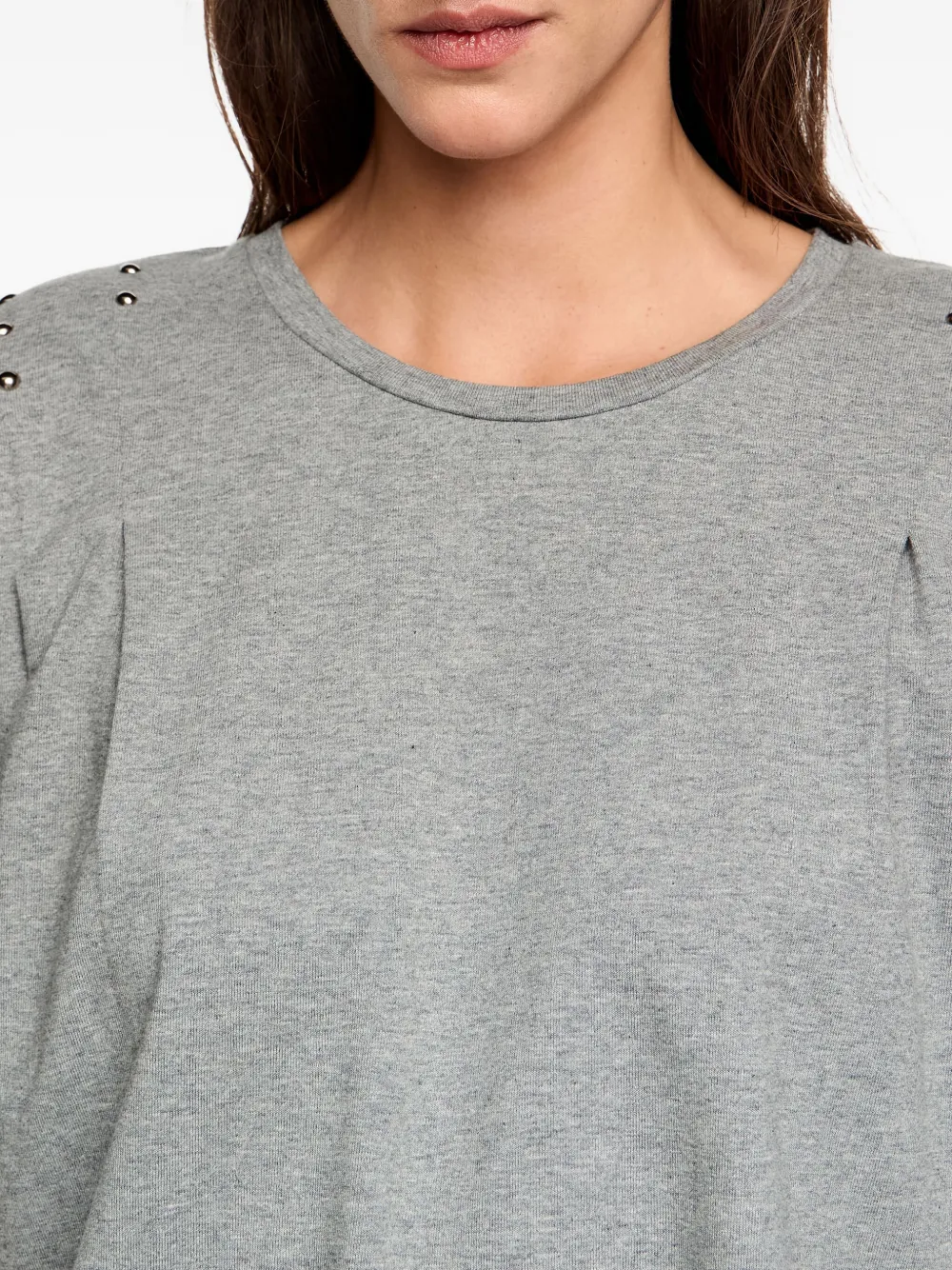 Bimba Y Lola Shoulder Studs T-shirt In Gray