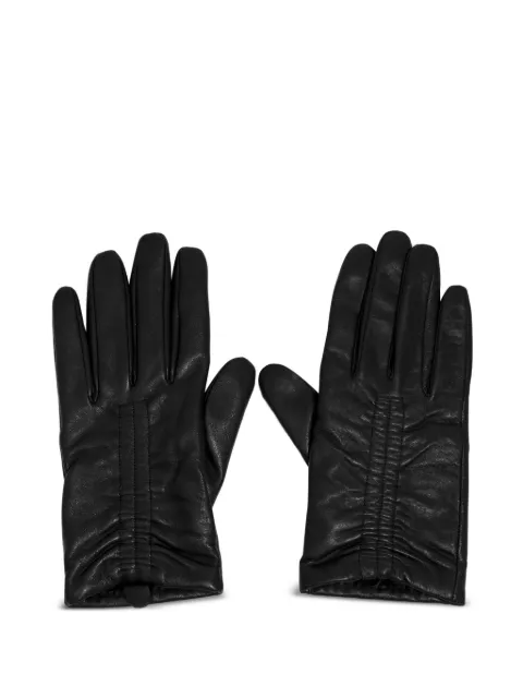 Bimba y Lola ruched leather gloves