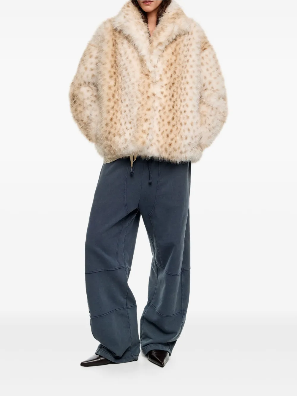 Bimba y Lola spotted collared jacket | Faux Fur & Shearling Jackets | Image 2