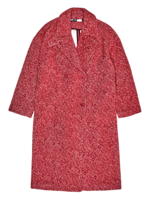 Bimba y Lola fur-texture double-breasted coat