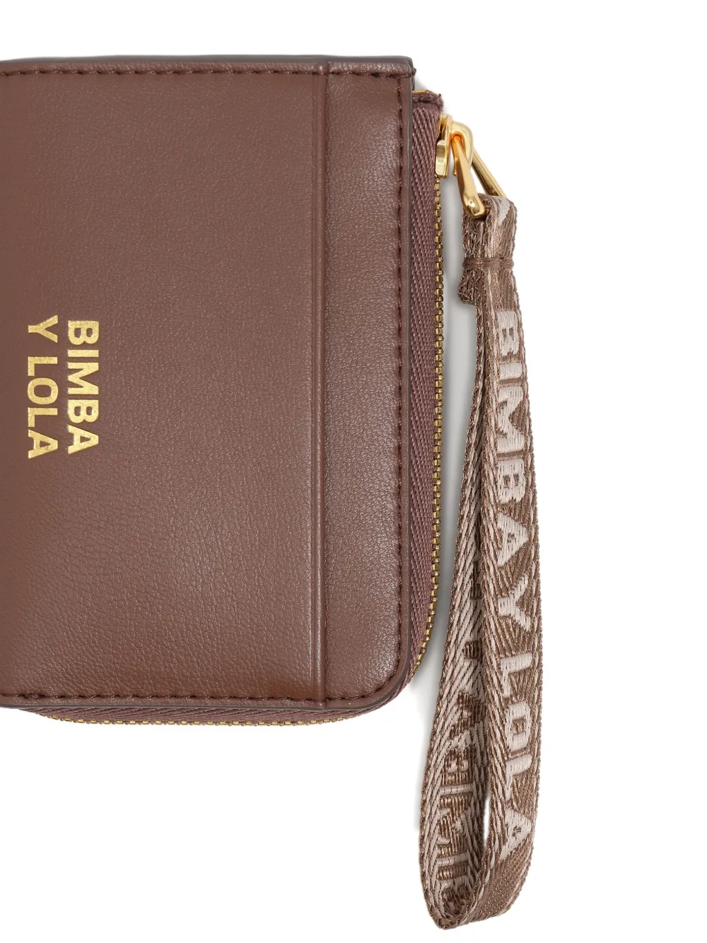Bimba y Lola Portemonnee met rits en polsband Bruin