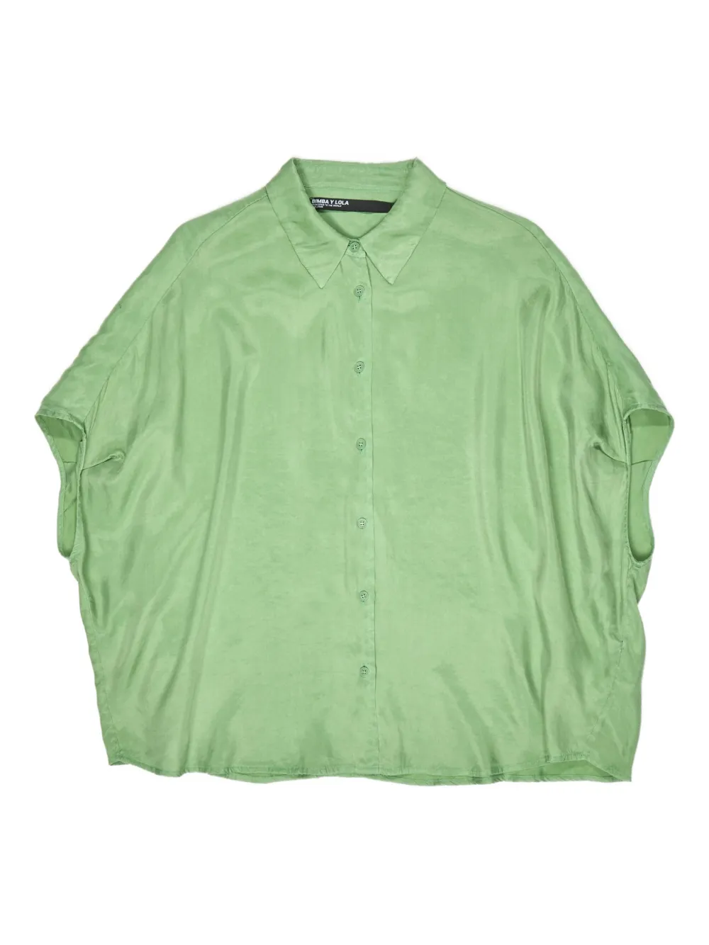 Bimba Y Lola Buttoned Cape Shirt In Green