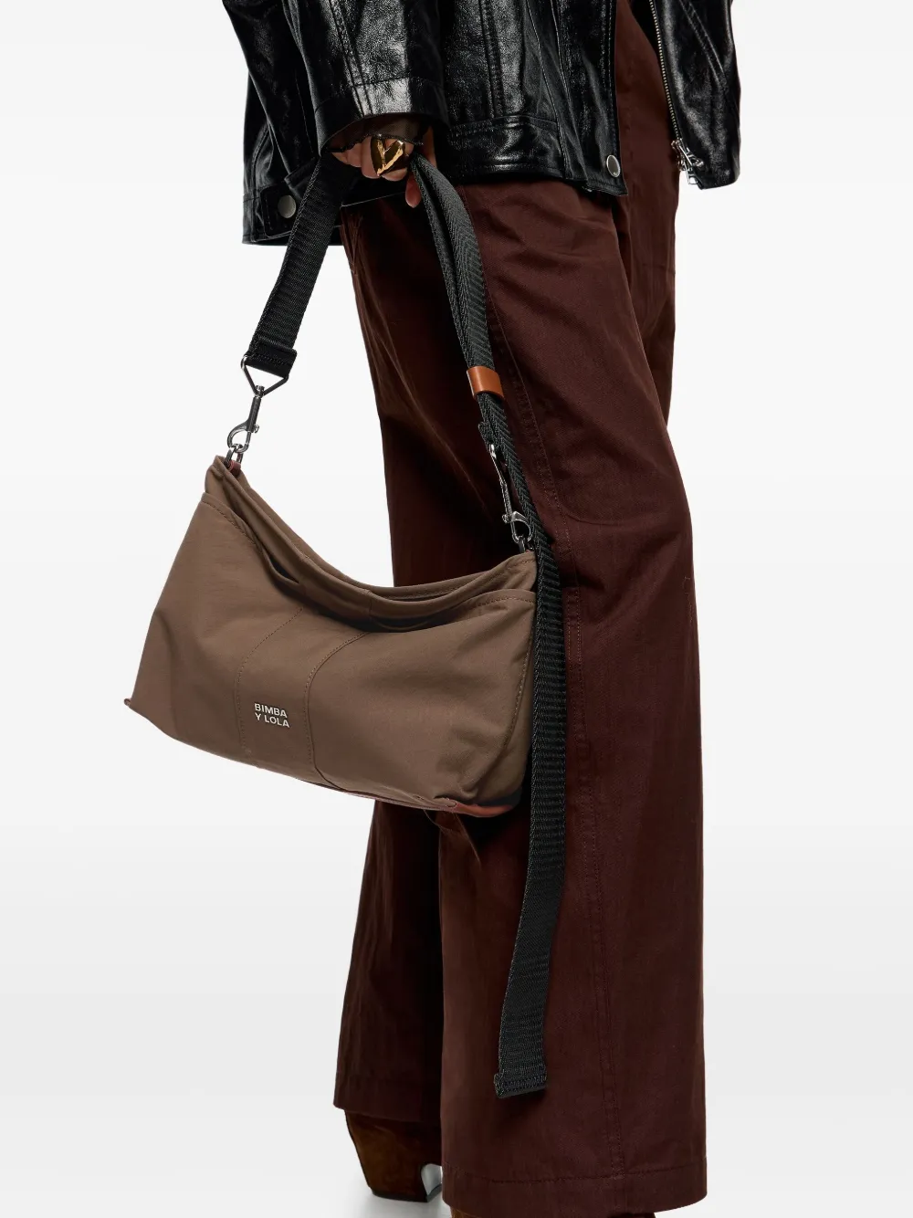 Bimba y Lola Trapezium medium crossbodytas Bruin