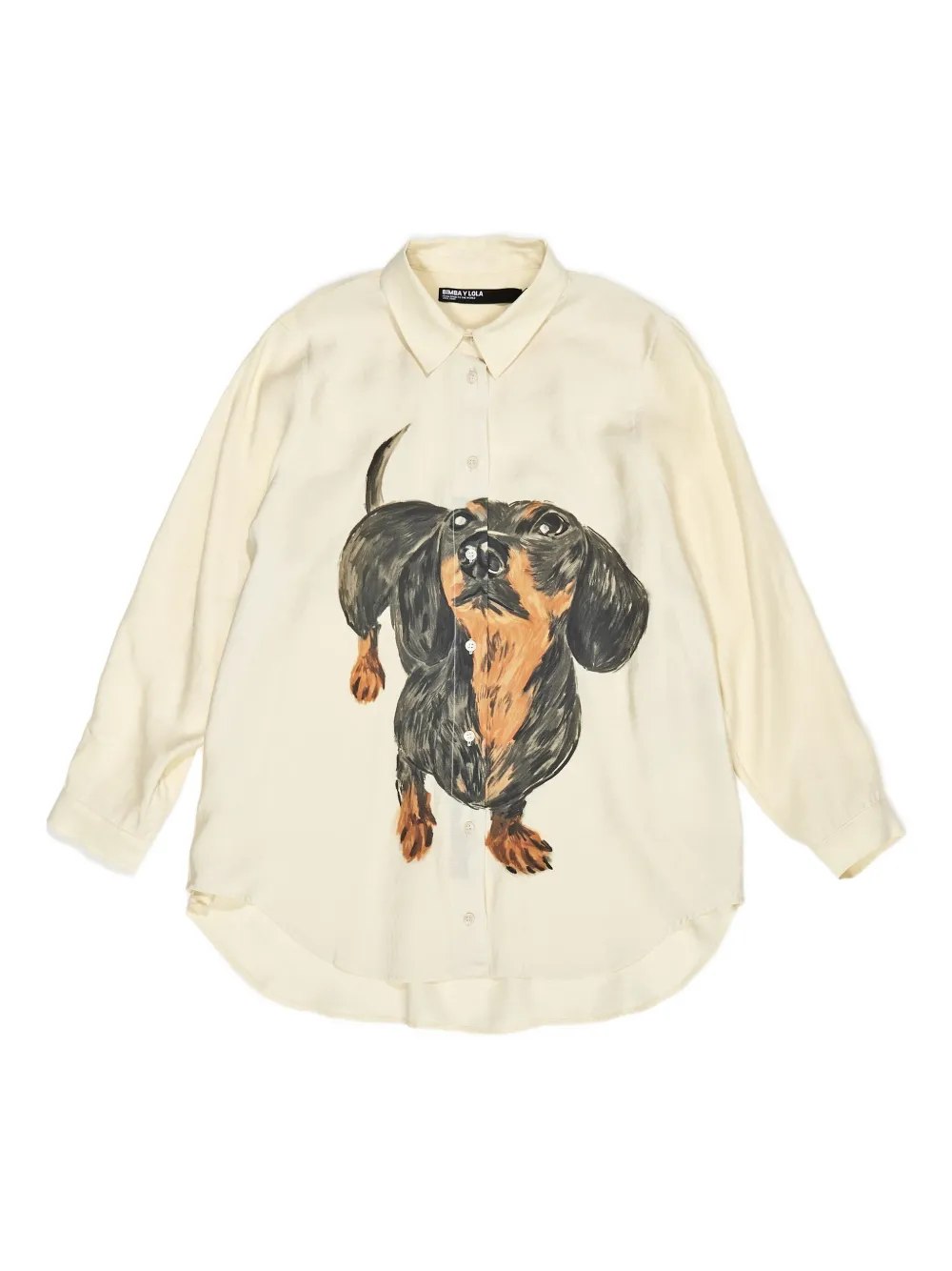 Bimba y Lola dog print buttoned shirt | Neutrals | Image 1