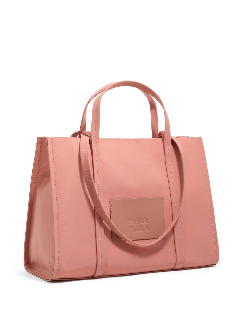 Bimba y Lola large logo-patch shopper bag | Pink | Image 1