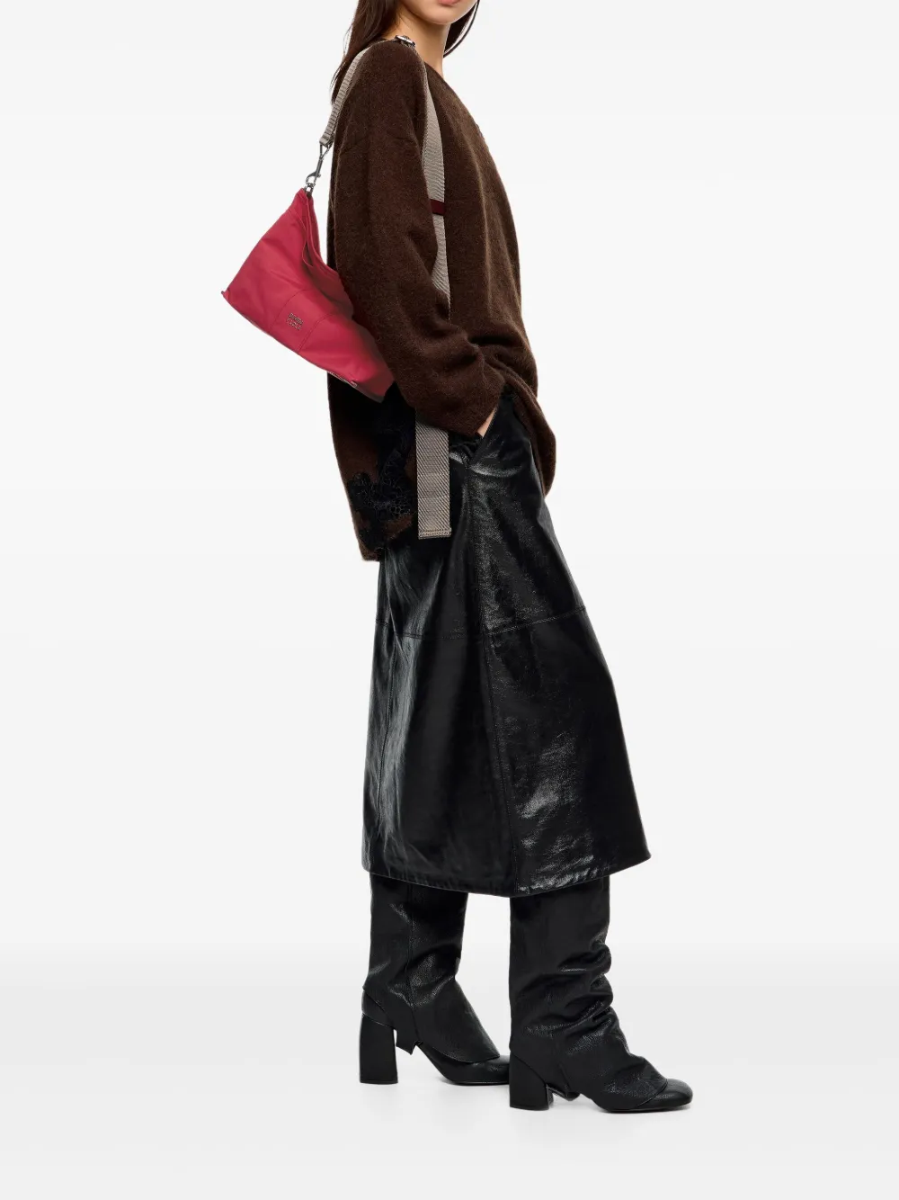 Bimba y Lola Trapezium medium crossbodytas Rood