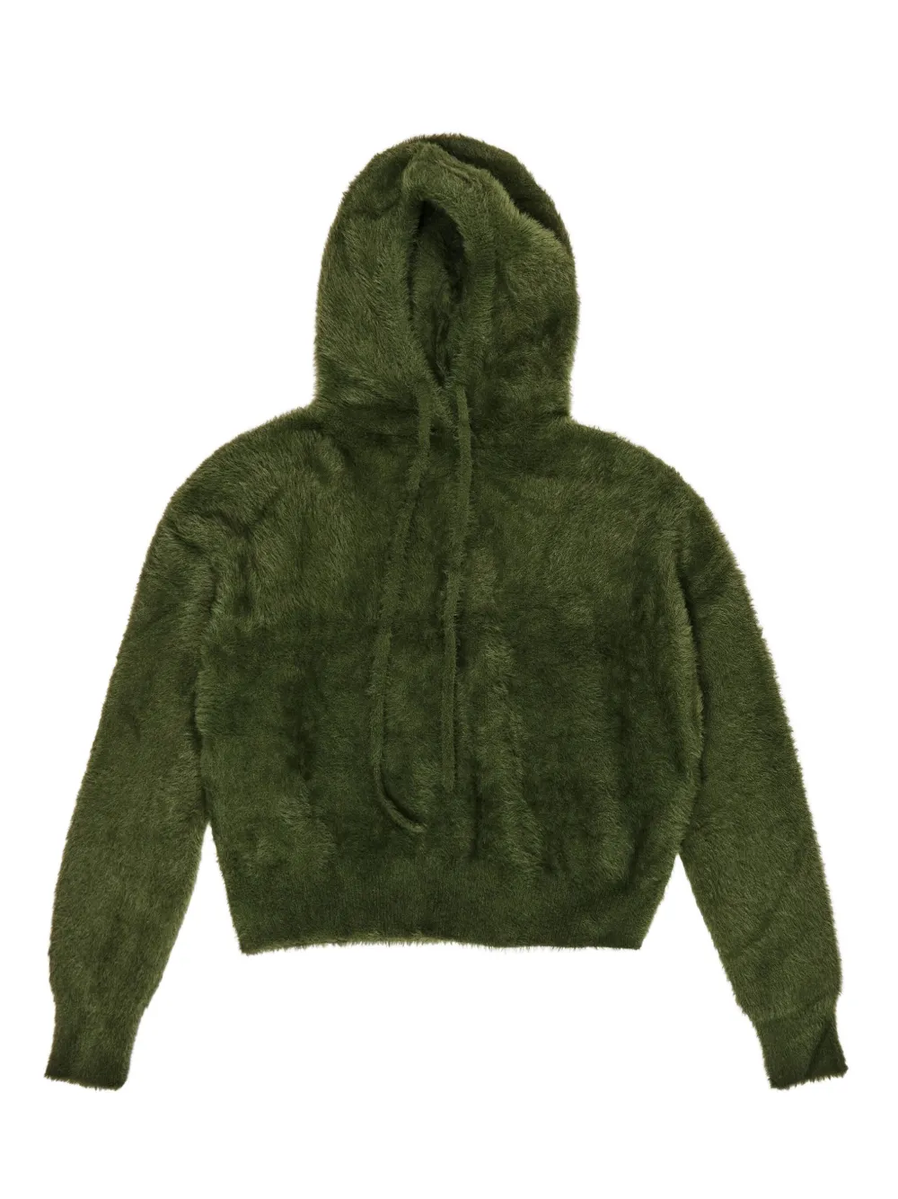 Bimba Y Lola Fur-texture Hoodie In Green