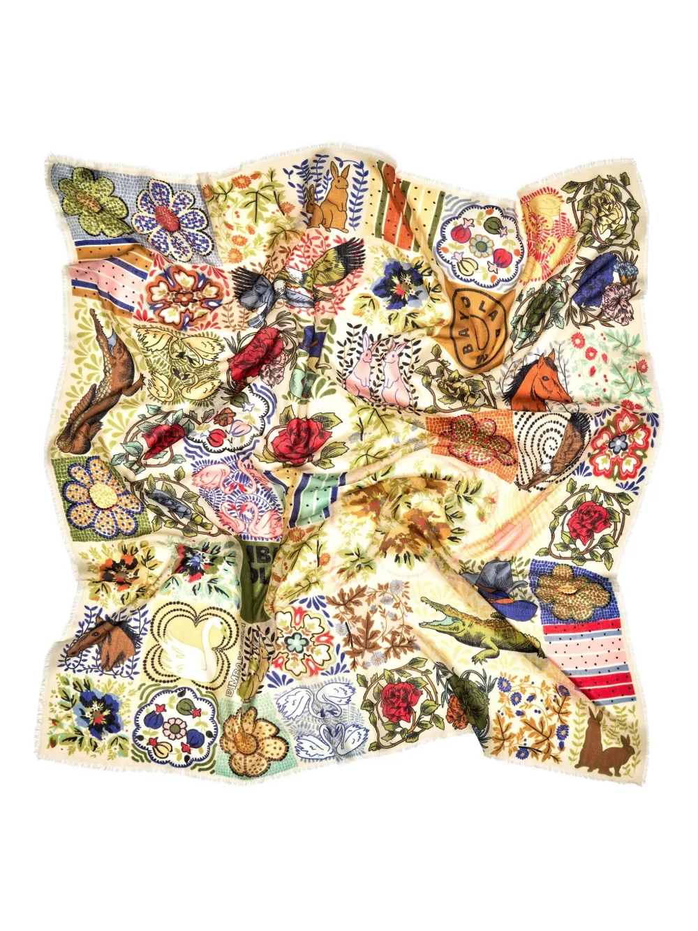 Bimba y Lola mosaic fringed scarf | Image 2