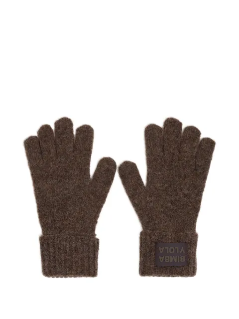 Bimba y Lola logo-patch tie gloves
