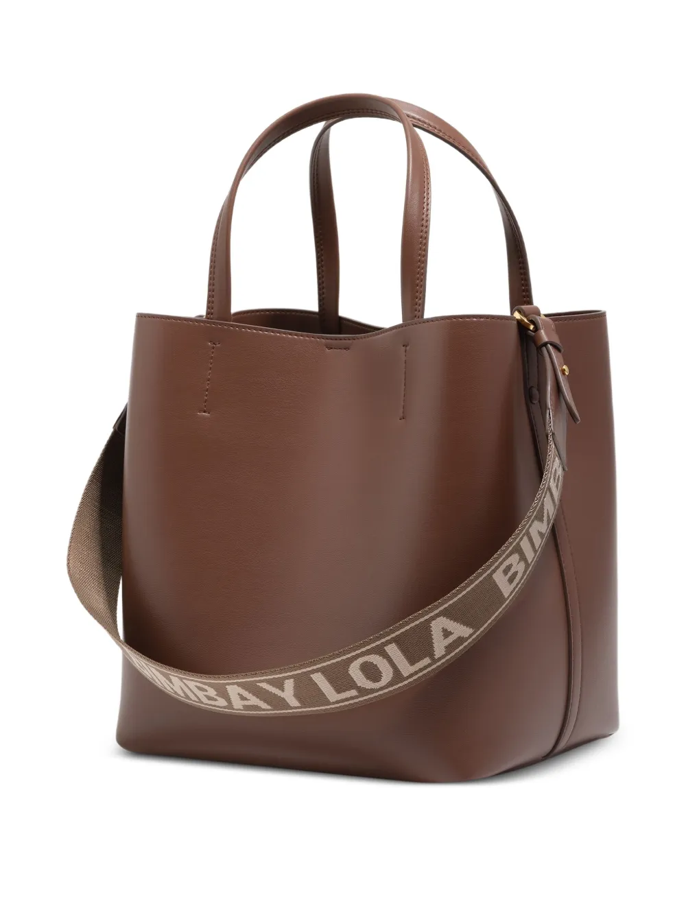 Bimba Y Lola Logo Strap Tote Bag In Brown