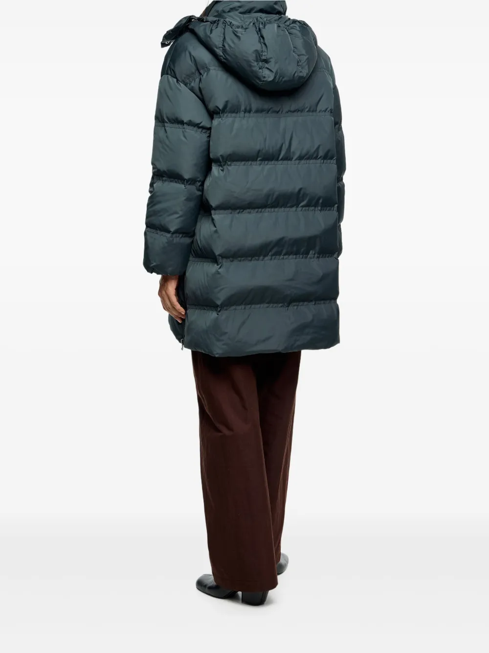 Bimba Y Lola Detachable-hoodie Zip Jacket In Green