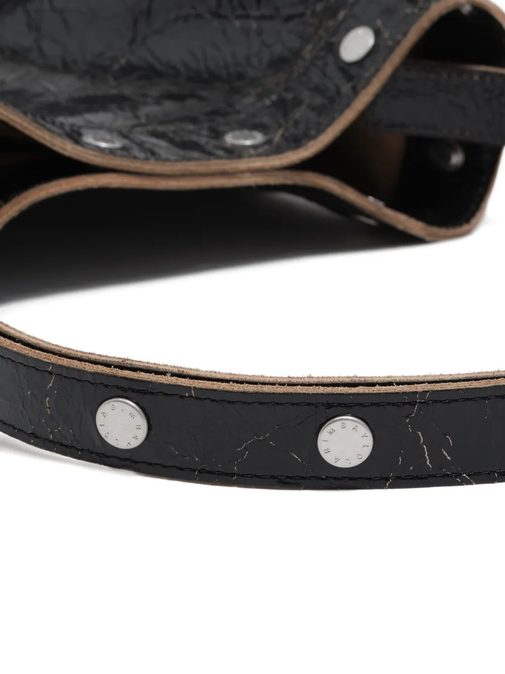 Bimba Y Lola Carlino Studded Leather Shoulder Bag In Black