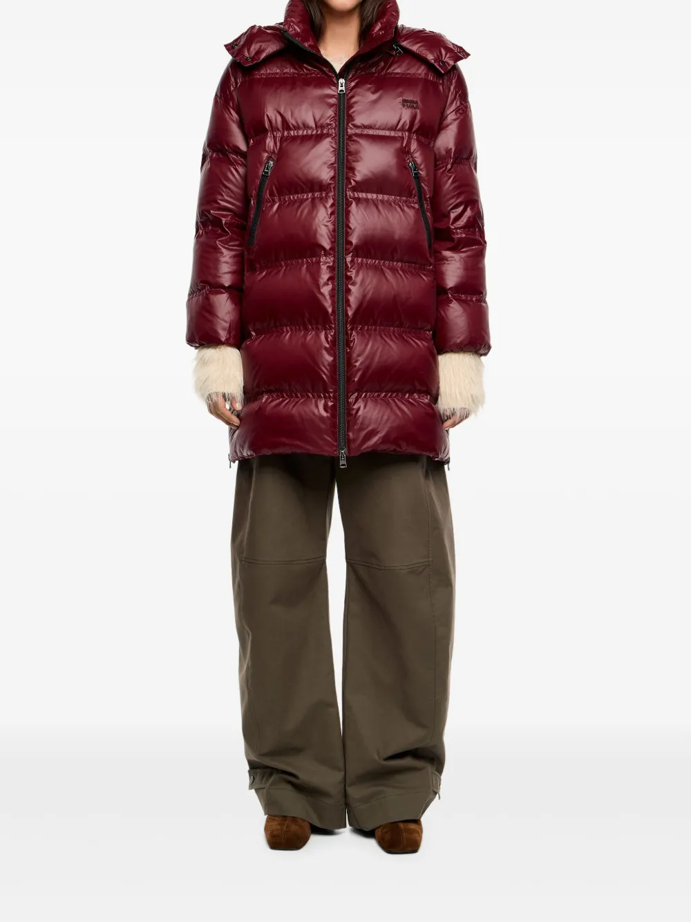 Bimba y Lola hooded puffer coat | Single Breasted Coats | Image 2