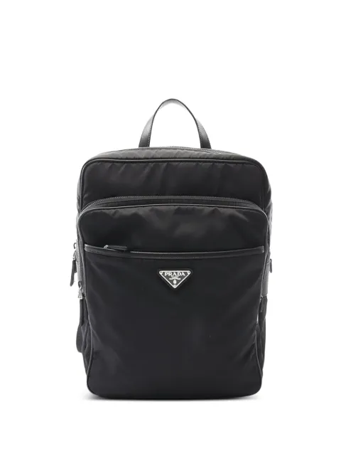 Prada Pre-Owned 2013-2025 Tessuto Rucksack mit Saffiano-Besatz