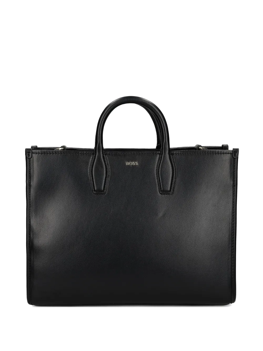 BOSS removable-strap logo-plaque tote bag - Nero