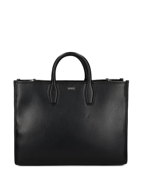 BOSS removable-strap logo-plaque tote bag