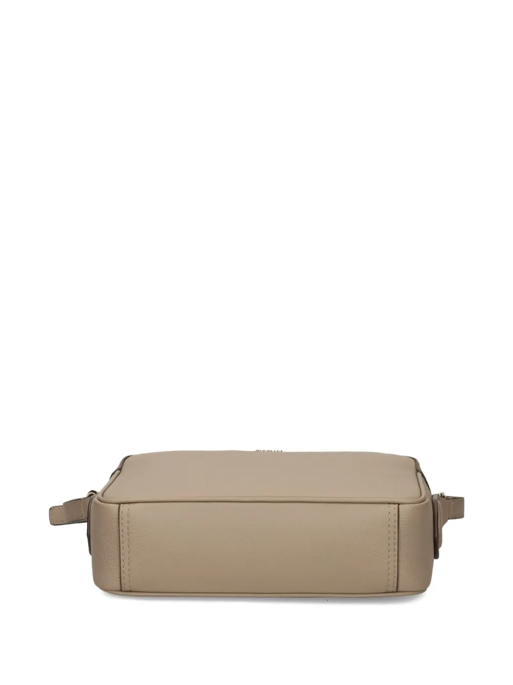 BOSS Crossbodytas van bewerkt leer met logoplakkaat Beige