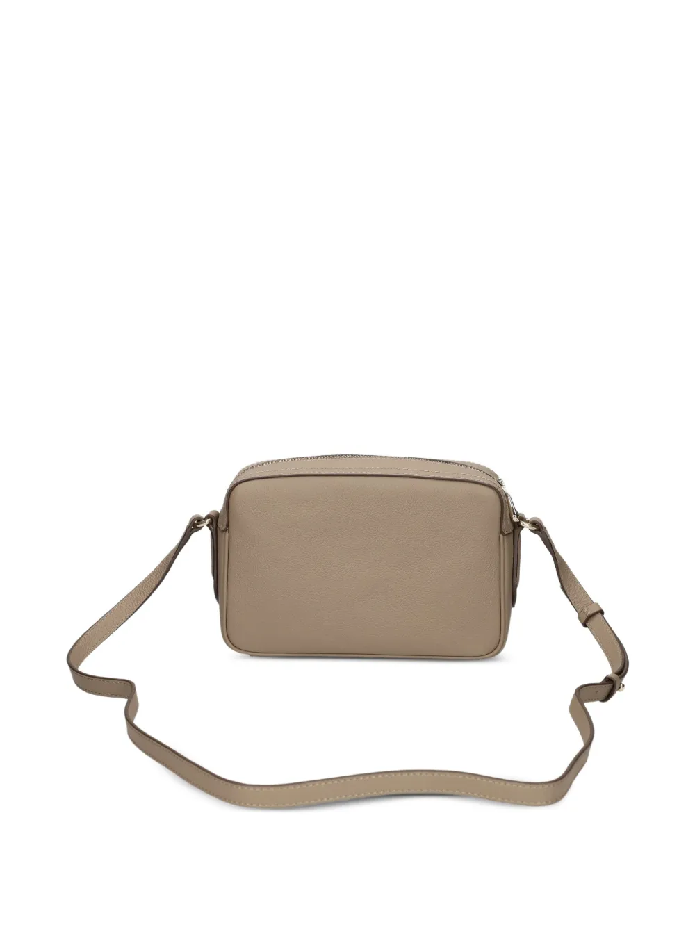 BOSS Crossbodytas van bewerkt leer met logoplakkaat Beige