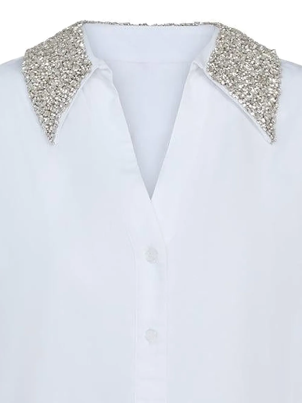 TWP Forever and Always blouse verfraaid met kristallen - Wit