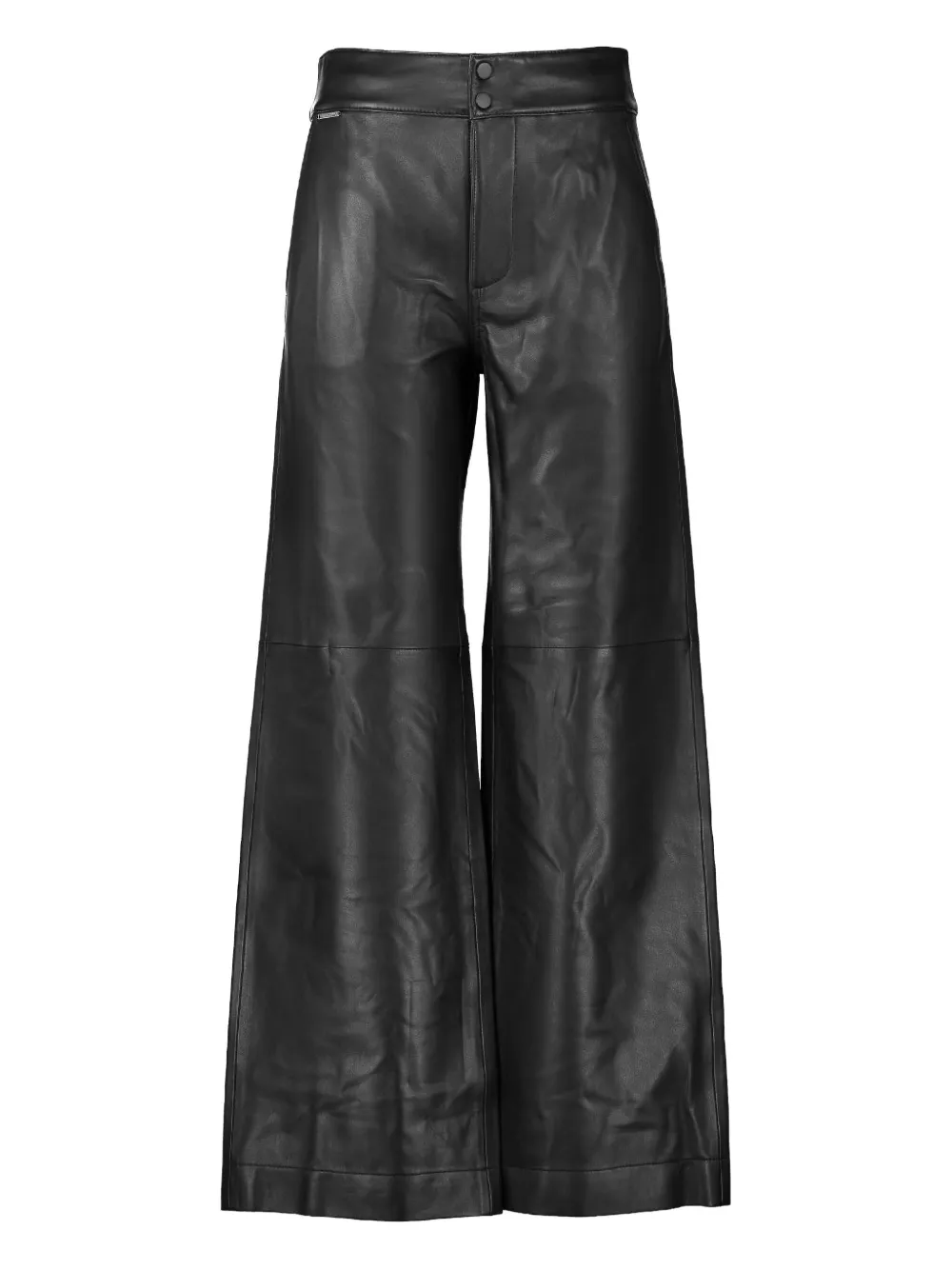 Christy Lynn Pantaloni Zoe in pelle - Nero