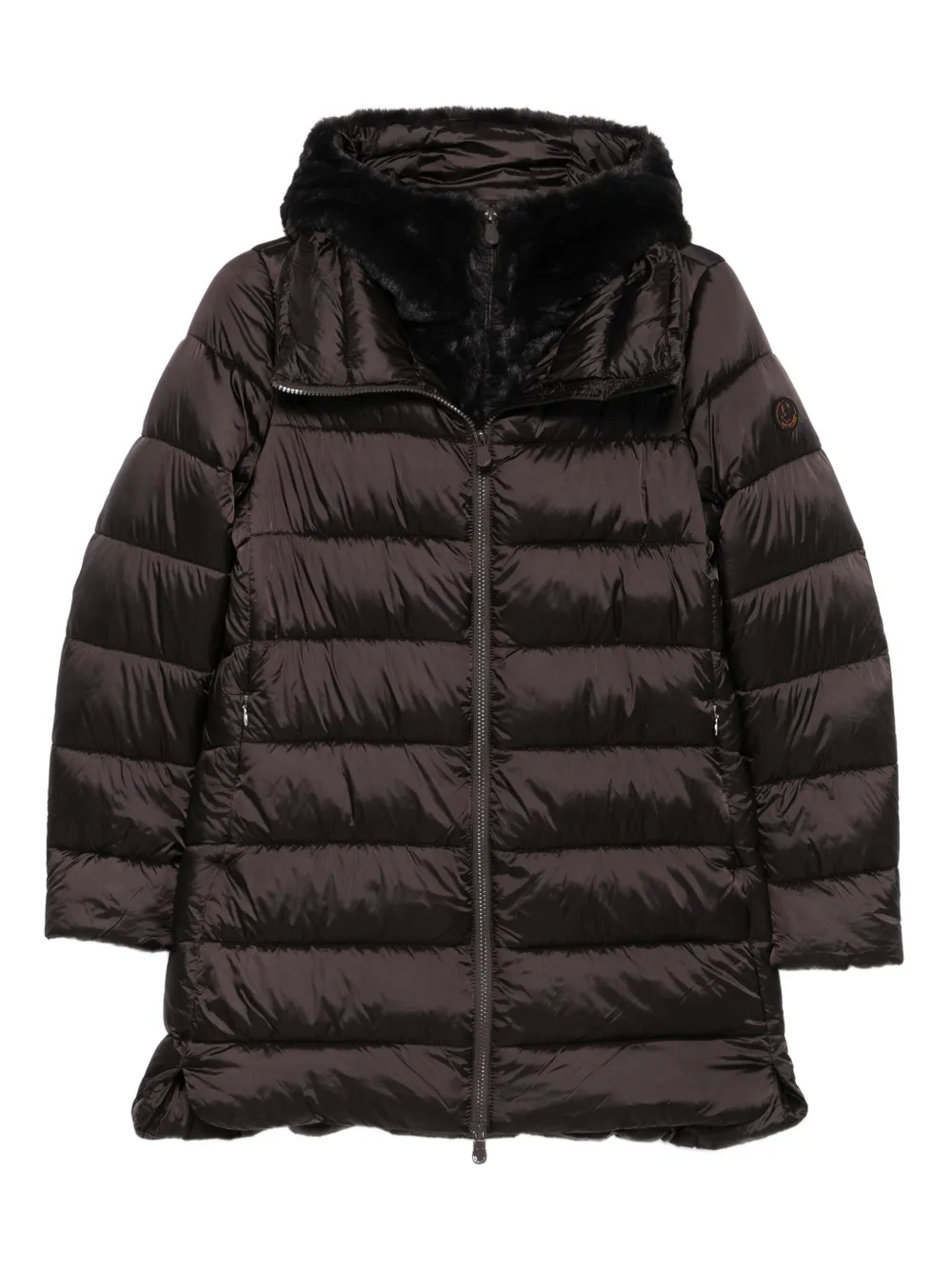 Save The Duck faux-fur zip coat | Brown | Image 1