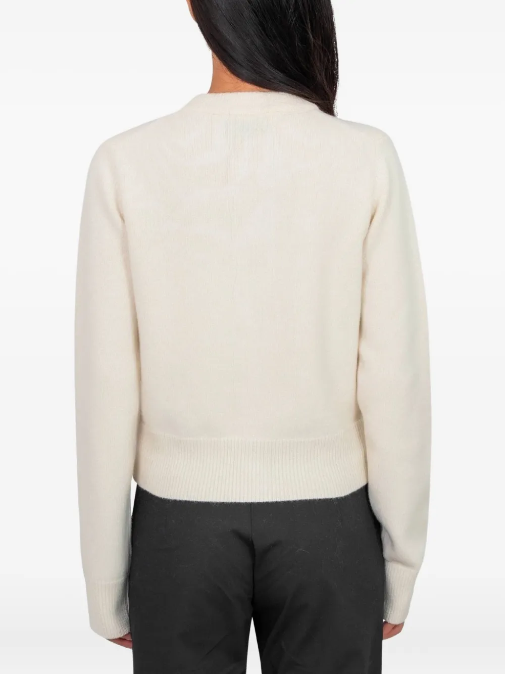 AMI Paris Ami de Coeur vest met knopen Beige