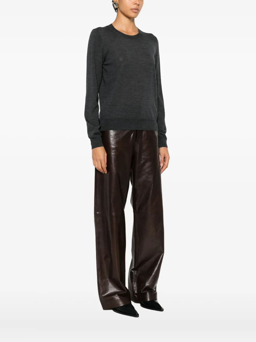 P.a.r.o.s.h Round-neck Sweater In Gray
