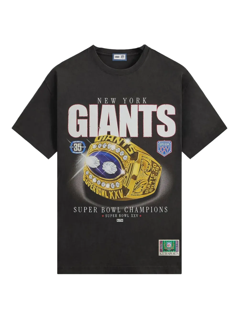KITH NFL New York Giants Ring Vintage Jones Tシャツ - ブラック KITH NFL New York Giants Ring Vintage Jones Tシャツ - ブラック