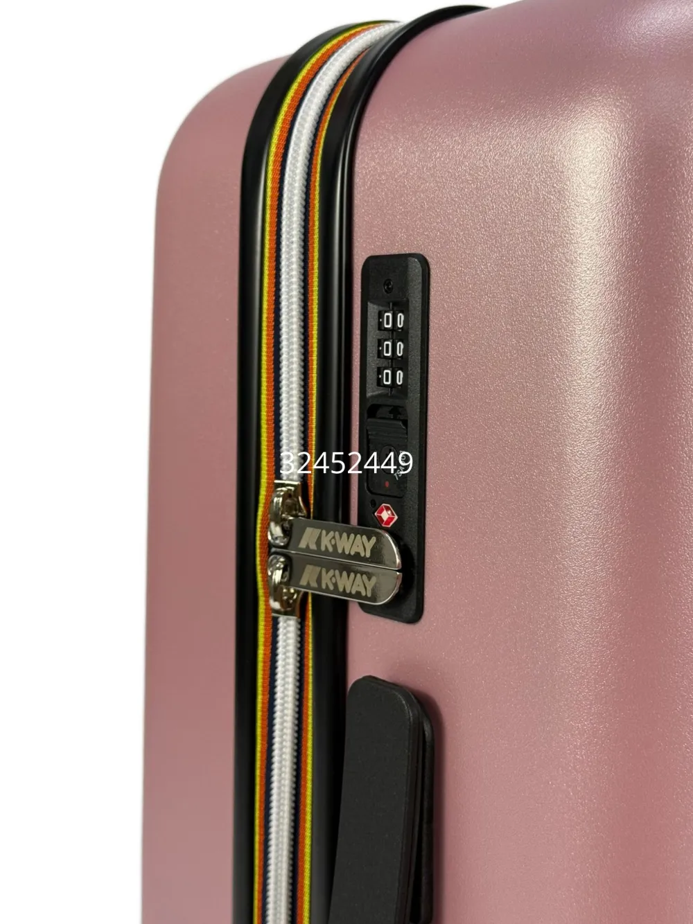 K-Way Rolkoffer met logo-reliëf Roze