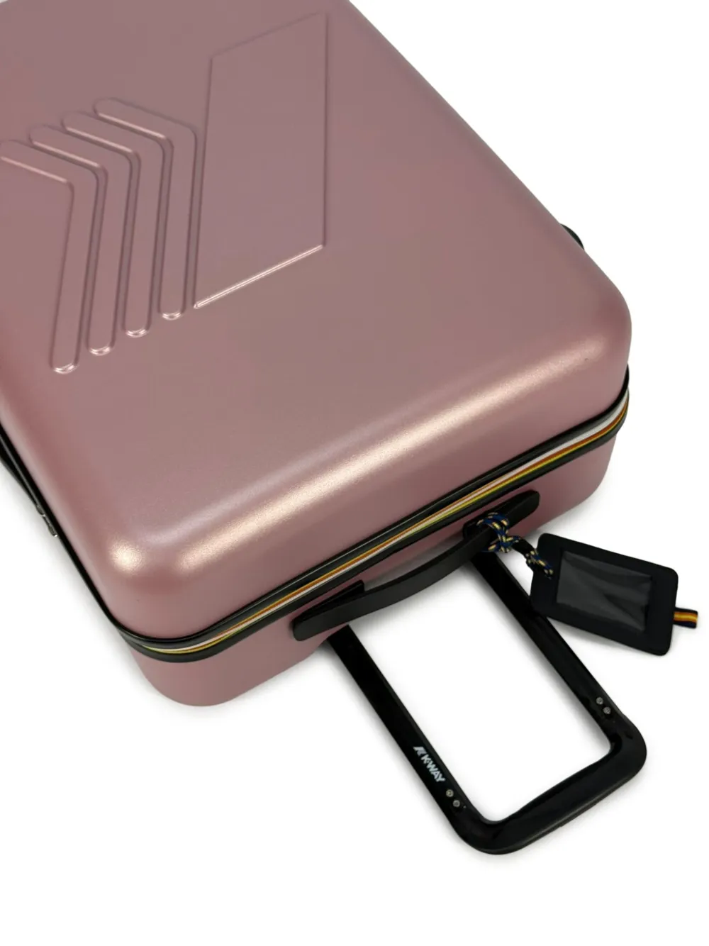 K-Way Rolkoffer met logo-reliëf Roze