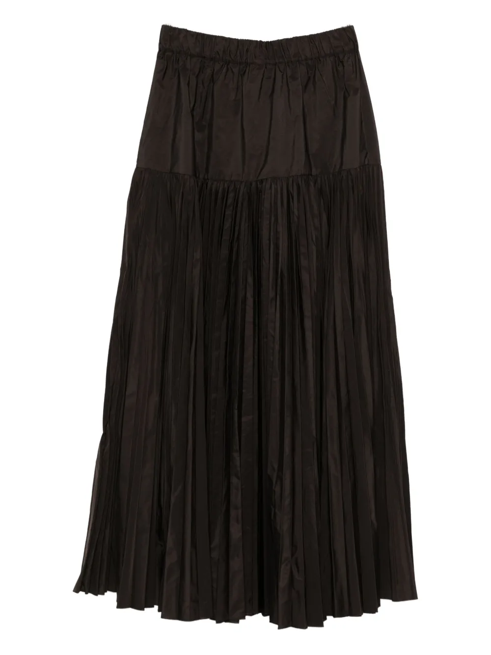 P.a.r.o.s.h Elasticated Pleated Skirt In Brown