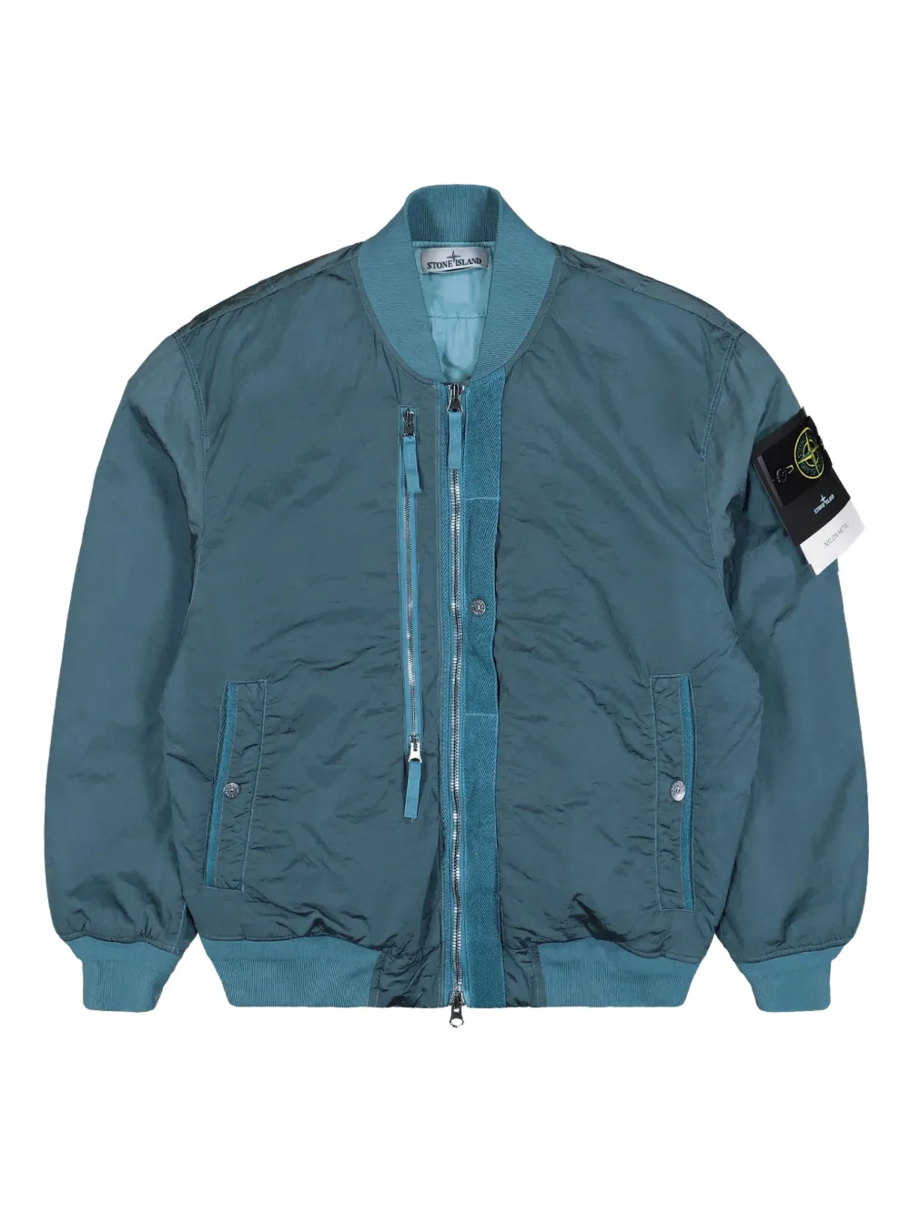 Stone Island zip-up front-pocket bomber jacket | Blue | Image 1