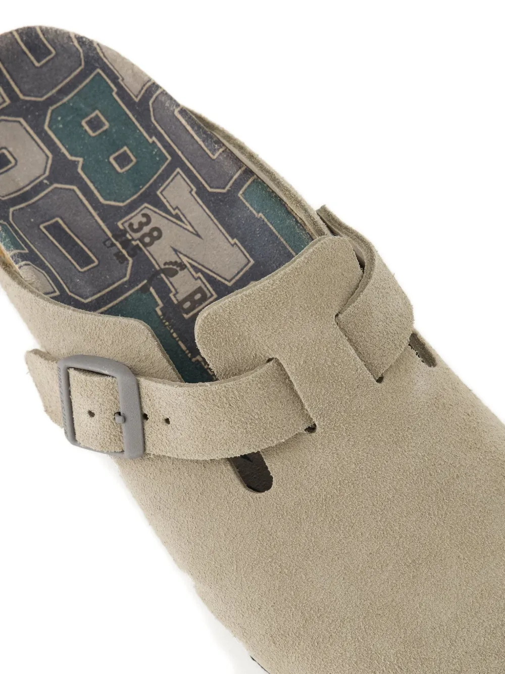 Birkenstock Boston muiltjes met gesp Beige