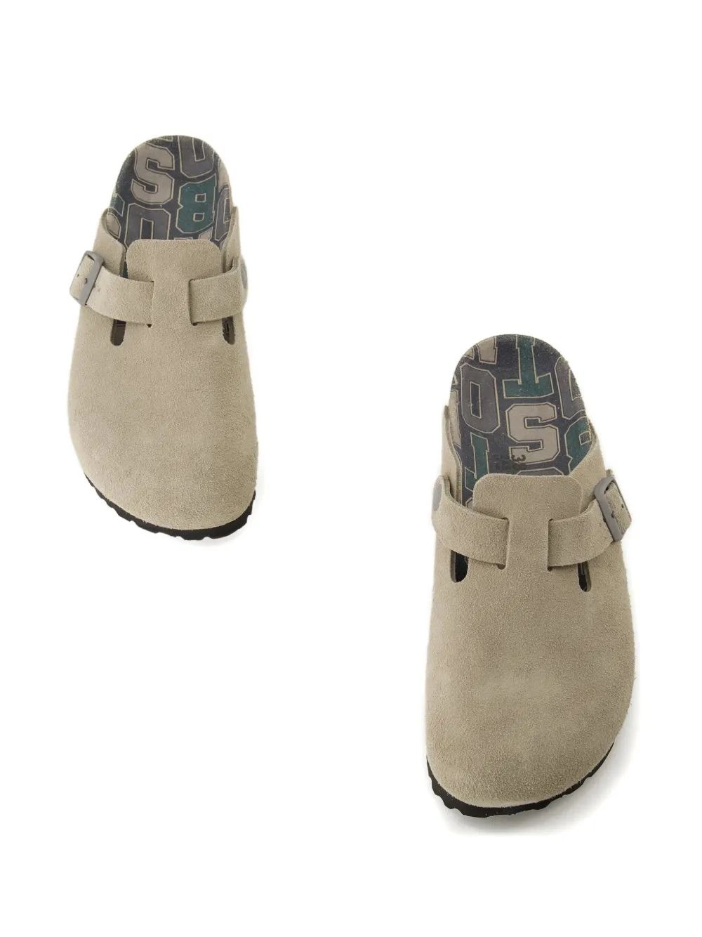 Birkenstock Boston muiltjes met gesp Beige