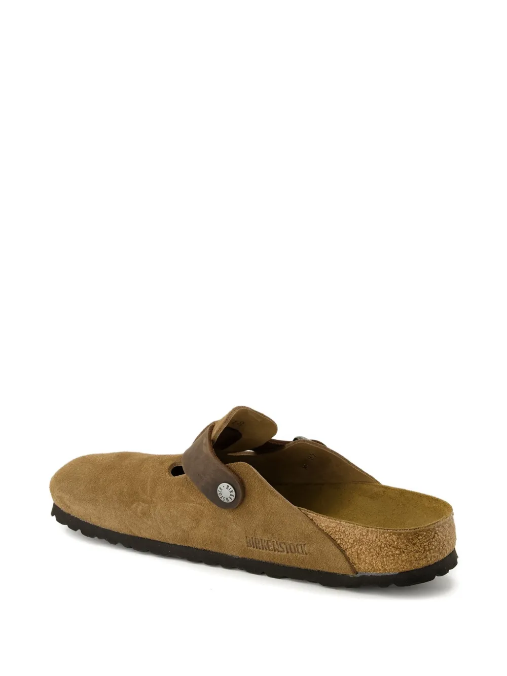 Birkenstock Boston muiltjes met gesp Bruin