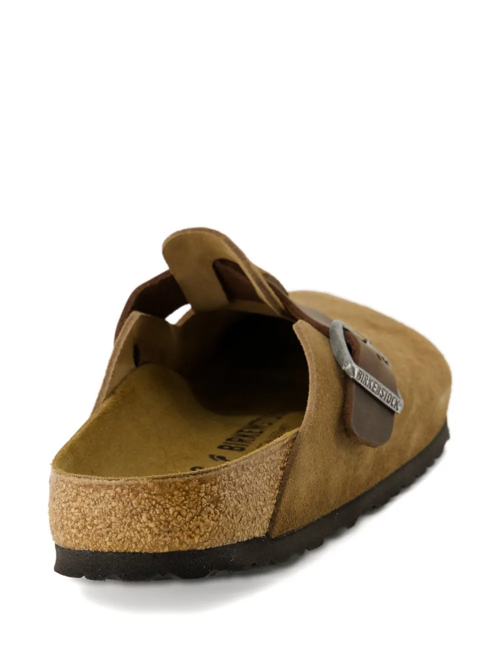 Birkenstock Boston muiltjes met gesp Bruin