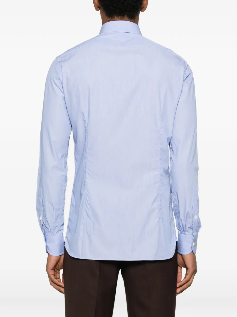 Truzzi Striped Cotton Shirt In Blue