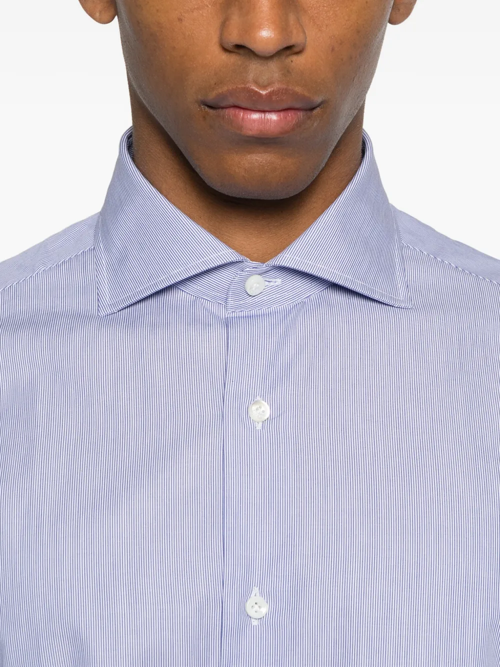 Truzzi Striped-pattern Shirt In Blue