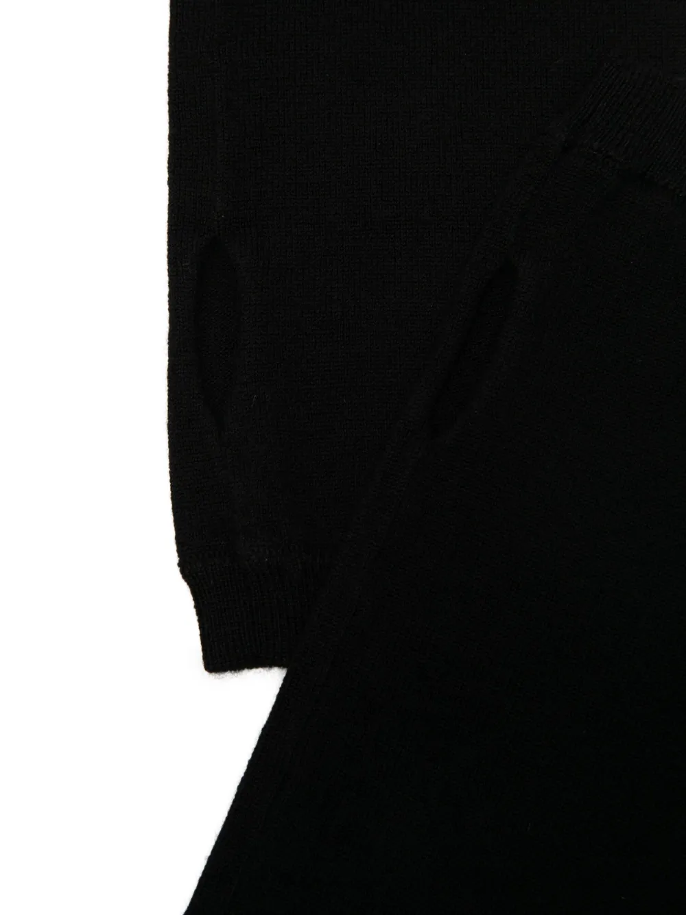 P.A.R.O.S.H. Armwarmers met geribbelde afwerking Zwart