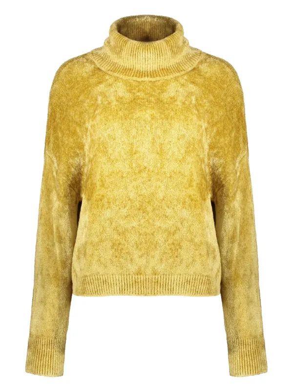 Herno High-collar Long-sleeve Sweater in Yellow