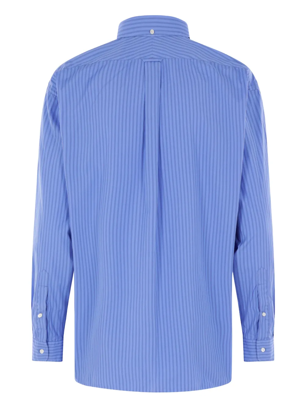 J.PRESS striped pocket shirt - Blauw