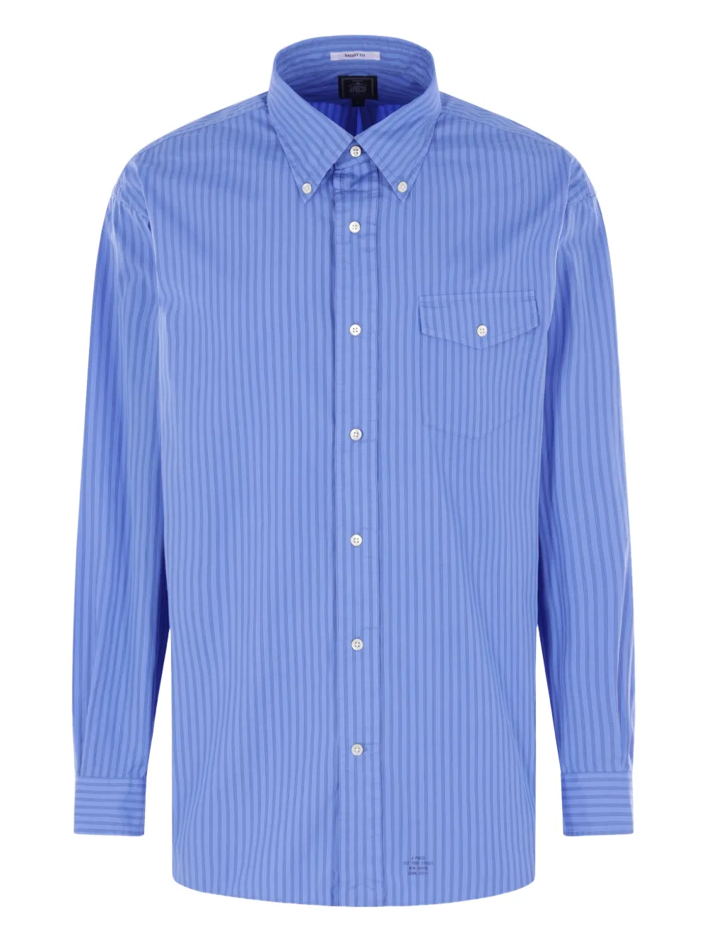 J.PRESS striped pocket shirt | Blue | Image 1