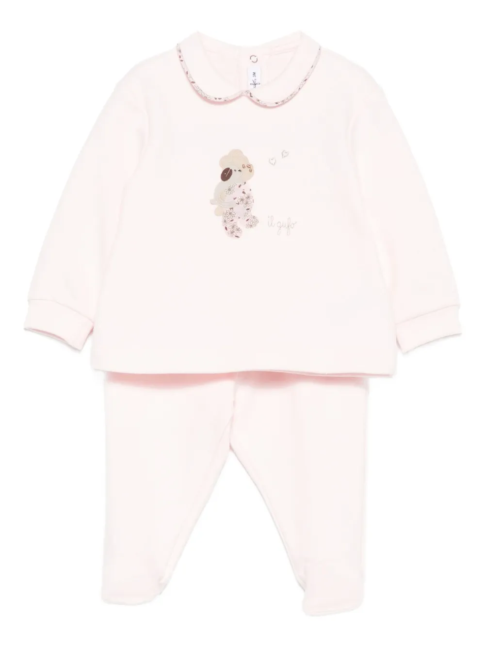 Il Gufo apliqué trousers set (set of two) | Pink | Image 1