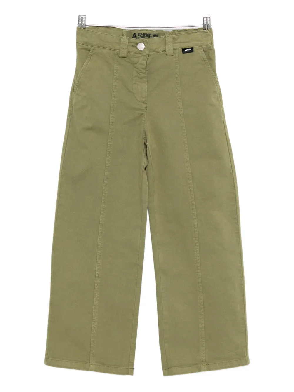 Aspesi Kids button-fastening trousers | Green | Image 1