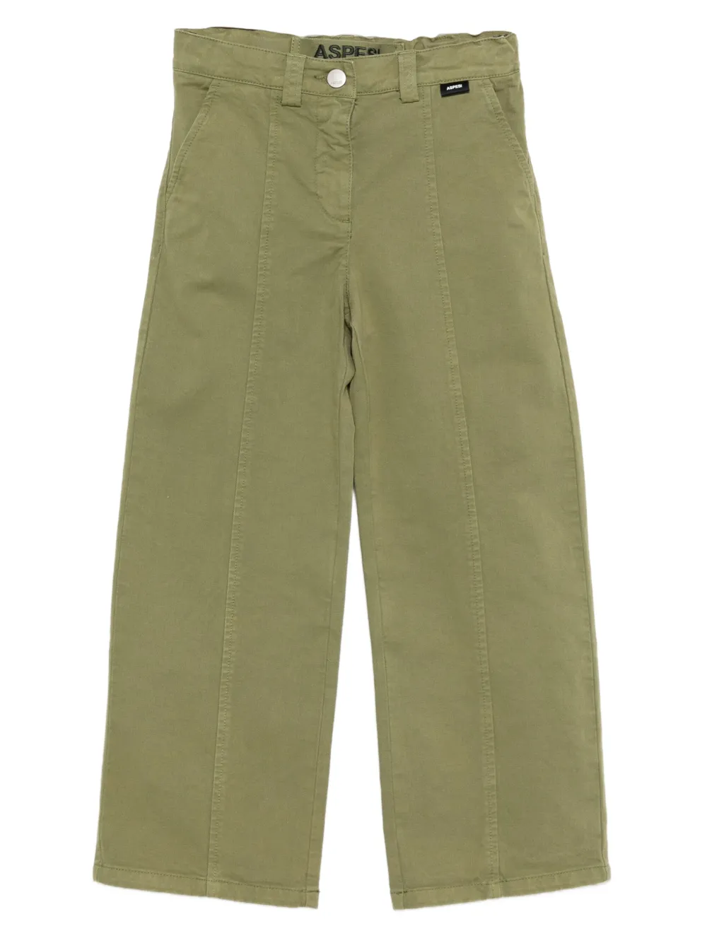Aspesi Kids button-fastening trousers | Green | Image 1